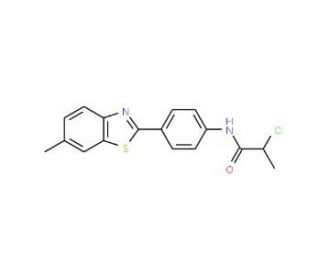 2-chloro-N-[4-(6-methyl-1,3-benzothiazol-2-yl)phenyl]propanamide - chemical structure image