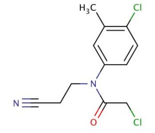 2-chloro-N-(4-chloro-3-methylphenyl)-N-(2-cyanoethyl)acetamide - chemical structure image