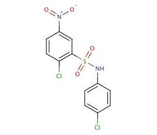 2-Chloro-N-(4-chloro-phenyl)-5-nitro-benzenesulfonamide - chemical structure image
