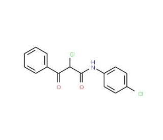 2-chloro-N-(4-chlorophenyl)-3-oxo-3-phenylpropanamide (CAS 19359-25-2) - chemical structure image