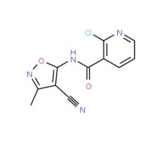 2-Chloro-N-(4-cyano-3-methylisoxazol-5-yl)nicotinamide - chemical structure image