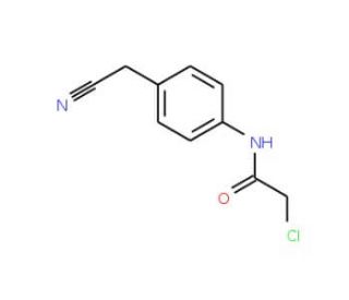 2-chloro-N-[4-(cyanomethyl)phenyl]acetamide (CAS 90772-87-5) - chemical structure image