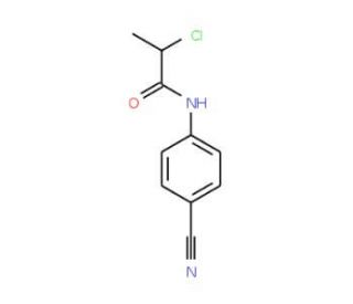 2-chloro-N-(4-cyanophenyl)propanamide (CAS 40781-36-0) - chemical structure image