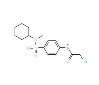 2-chloro-N-(4-{[cyclohexyl(methyl)amino]sulfonyl}phenyl)acetamide - chemical structure image