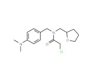 2-chloro-N-[4-(dimethylamino)benzyl]-N-(tetrahydrofuran-2-ylmethyl)acetamide - chemical structure image