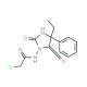 2-chloro-N-(4-ethyl-2,5-dioxo-4-phenylimidazolidin-1-yl)acetamide - chemical structure image