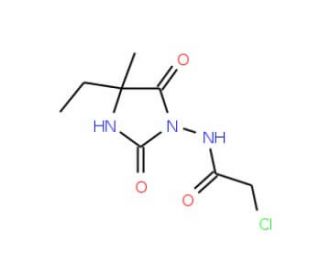 2-chloro-N-(4-ethyl-4-methyl-2,5-dioxoimidazolidin-1-yl)acetamide - chemical structure image