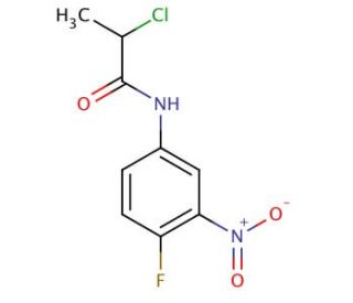 2-chloro-N-(4-fluoro-3-nitrophenyl)propanamide - chemical structure image