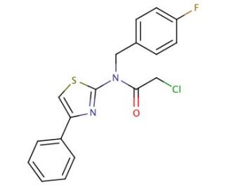 2-chloro-N-(4-fluorobenzyl)-N-(4-phenyl-1,3-thiazol-2-yl)acetamide - chemical structure image