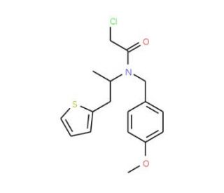 2-chloro-N-(4-methoxybenzyl)-N-(1-methyl-2-thien-2-ylethyl)acetamide - chemical structure image