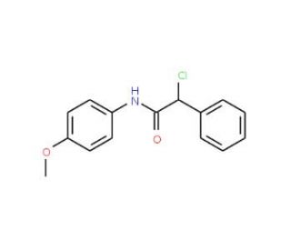 2-chloro-N-(4-methoxyphenyl)-2-phenylacetamide (CAS 10295-48-4) - chemical structure image