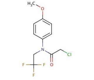 2-chloro-N-(4-methoxyphenyl)-N-(2,2,2-trifluoroethyl)acetamide - chemical structure image