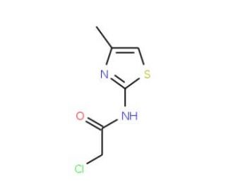 2-Chloro-N-(4-methyl-thiazol-2-yl)-acetamide (CAS 50772-53-7) - chemical structure image