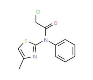 2-Chloro-N-(4-methyl-thiazol-2-yl)-N-phenyl-acetamide - chemical structure image