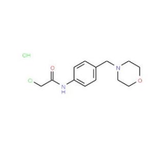 2-chloro-N-[4-(morpholin-4-ylmethyl)phenyl]acetamide hydrochloride - chemical structure image