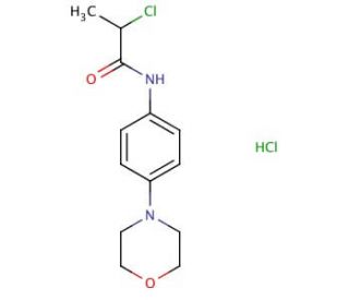 2-chloro-N-(4-morpholin-4-ylphenyl)propanamide hydrochloride - chemical structure image