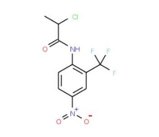 2-chloro-N-[4-nitro-2-(trifluoromethyl)phenyl]propanamide - chemical structure image