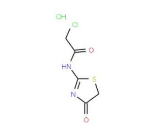 2-Chloro-N-(4-oxo-4,5-dihydro-thiazol-2-yl)-acetamide hydrochloride - chemical structure image