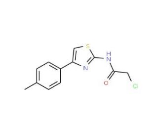 2-Chloro-N-(4-p-tolyl-thiazol-2-yl)-acetamide (CAS 6081-87-4) - chemical structure image