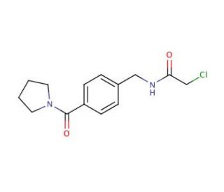 2-chloro-N-[4-(pyrrolidin-1-ylcarbonyl)benzyl]acetamide - chemical structure image