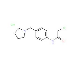 2-chloro-N-[4-(pyrrolidin-1-ylmethyl)phenyl]acetamide hydrochloride - chemical structure image