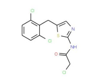 2-chloro-N-[5-(2,6-dichlorobenzyl)-1,3-thiazol-2-yl]acetamide - chemical structure image