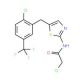 2-chloro-N-{5-[2-chloro-5-(trifluoromethyl)benzyl]-1,3-thiazol-2-yl}acetamide - chemical structure image