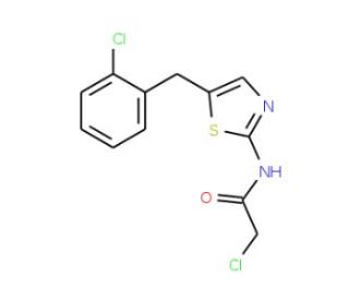 2-chloro-N-[5-(2-chlorobenzyl)-1,3-thiazol-2-yl]acetamide - chemical structure image