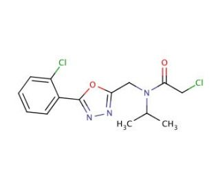 2-chloro-N-{[5-(2-chlorophenyl)-1,3,4-oxadiazol-2-yl]methyl}-N-isopropylacetamide - chemical structure image