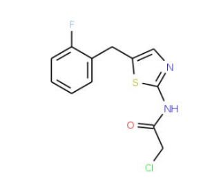 2-Chloro-N-[5-(2-fluoro-benzyl)-thiazol-2-yl]-acetamide - chemical structure image