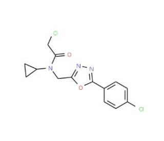 2-chloro-N-{[5-(4-chlorophenyl)-1,3,4-oxadiazol-2-yl]methyl}-N-cyclopropylacetamide - chemical structure image