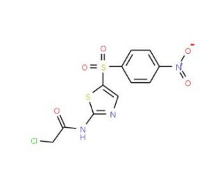 2-Chloro-N-[5-(4-nitro-benzenesulfonyl)-thiazol-2-yl]-acetamide - chemical structure image