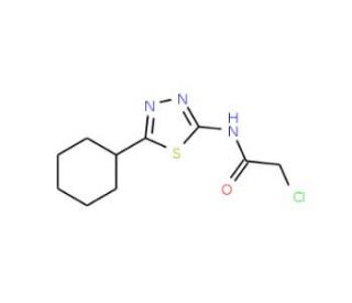2-Chloro-N-(5-cyclohexyl-1,3,4-thiadiazol-2-yl)-acetamide - chemical structure image