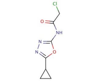 2-chloro-N-(5-cyclopropyl-1,3,4-oxadiazol-2-yl)acetamide - chemical structure image