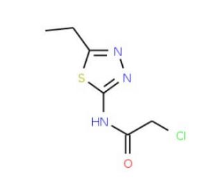 2-Chloro-N-(5-ethyl-[1,3,4]thiadiazol-2-yl)-acetamide (CAS 21521-90-4) - chemical structure image