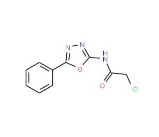 2-Chloro-N-(5-phenyl-[1,3,4]oxadiazol-2-yl)-acetamide (CAS 7659-20-3) - chemical structure image