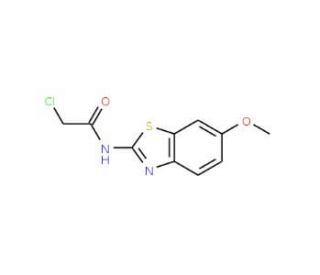 2-Chloro-N-(6-methoxy-benzothiazol-2-yl)-acetamide (CAS 3427-30-3) - chemical structure image