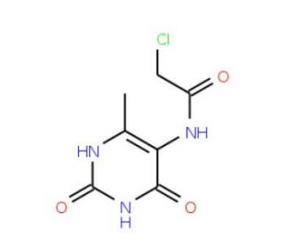2-Chloro-N-(6-methyl-2,4-dioxo-1,2,3,4-tetrahydro-pyrimidin-5-yl)-acetamide (CAS 27870-38-8) - chemical structure image