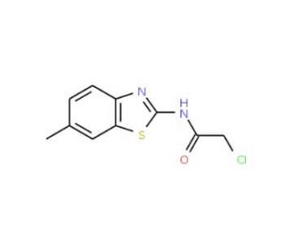 2-Chloro-N-(6-methyl-benzothiazol-2-yl)-acetamide (CAS 3174-15-0) - chemical structure image