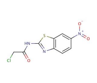 2-Chloro-N-(6-nitro-benzothiazol-2-yl)-acetamide - chemical structure image