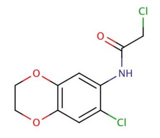 2-chloro-N-(7-chloro-2,3-dihydro-1,4-benzodioxin-6-yl)acetamide - chemical structure image