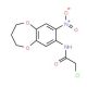 2-chloro-N-(8-nitro-3,4-dihydro-2H-1,5-benzodioxepin-7-yl)acetamide - chemical structure image