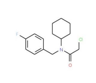2-chloro-N-cyclohexyl-N-(4-fluorobenzyl)acetamide - chemical structure image