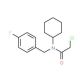 2-chloro-N-cyclohexyl-N-(4-fluorobenzyl)acetamide - chemical structure image