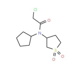 2-chloro-N-cyclopentyl-N-(1,1-dioxidotetrahydrothien-3-yl)acetamide - chemical structure image