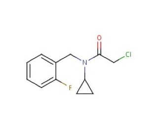 2-chloro-N-cyclopropyl-N-(2-fluorobenzyl)acetamide (CAS 874595-08-1) - chemical structure image