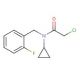 2-chloro-N-cyclopropyl-N-(2-fluorobenzyl)acetamide (CAS 874595-08-1) - chemical structure image