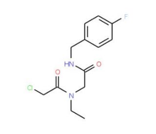 2-chloro-N-ethyl-N-{2-[(4-fluorobenzyl)amino]-2-oxoethyl}acetamide - chemical structure image