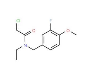2-chloro-N-ethyl-N-(3-fluoro-4-methoxybenzyl)acetamide - chemical structure image
