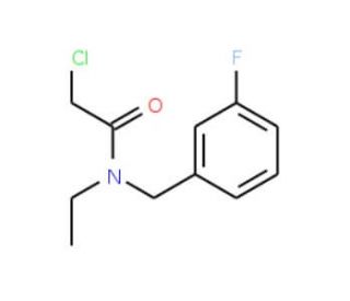 2-chloro-N-ethyl-N-(3-fluorobenzyl)acetamide - chemical structure image